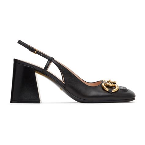 gucci slingback black